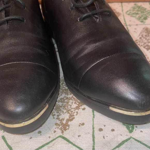 Cole Haan loafers flats sneakers Comfort Shoes Lace up black leather size 9.5 - Picture 3 of 10